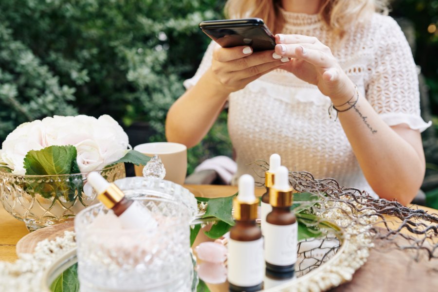 posting on social media as an aesthetician